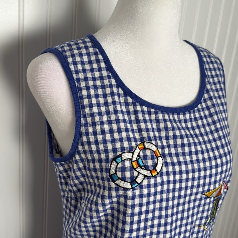 Vintage beach gingham citi dress